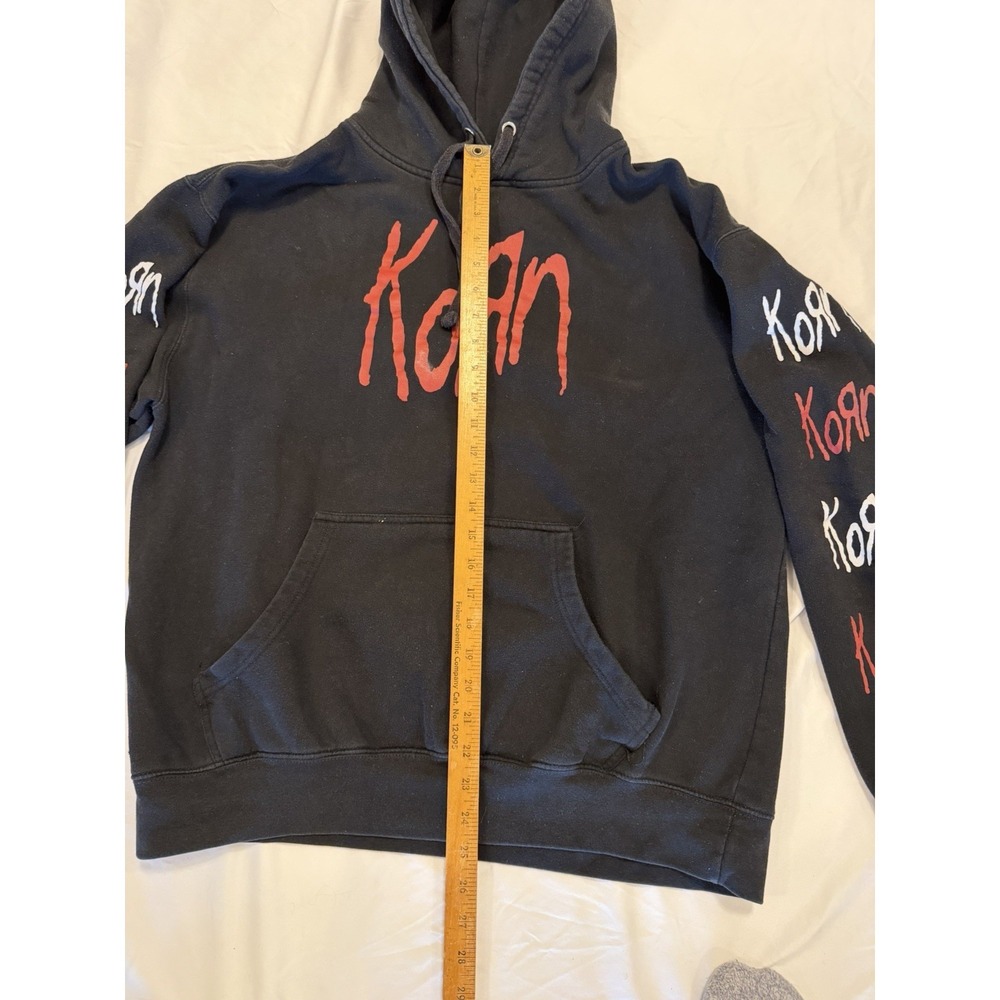 Korn Hoodie Mens Large Black Serenity of Suffering Heavy Metal Rock Sweatshirt - Picture 6 of 11